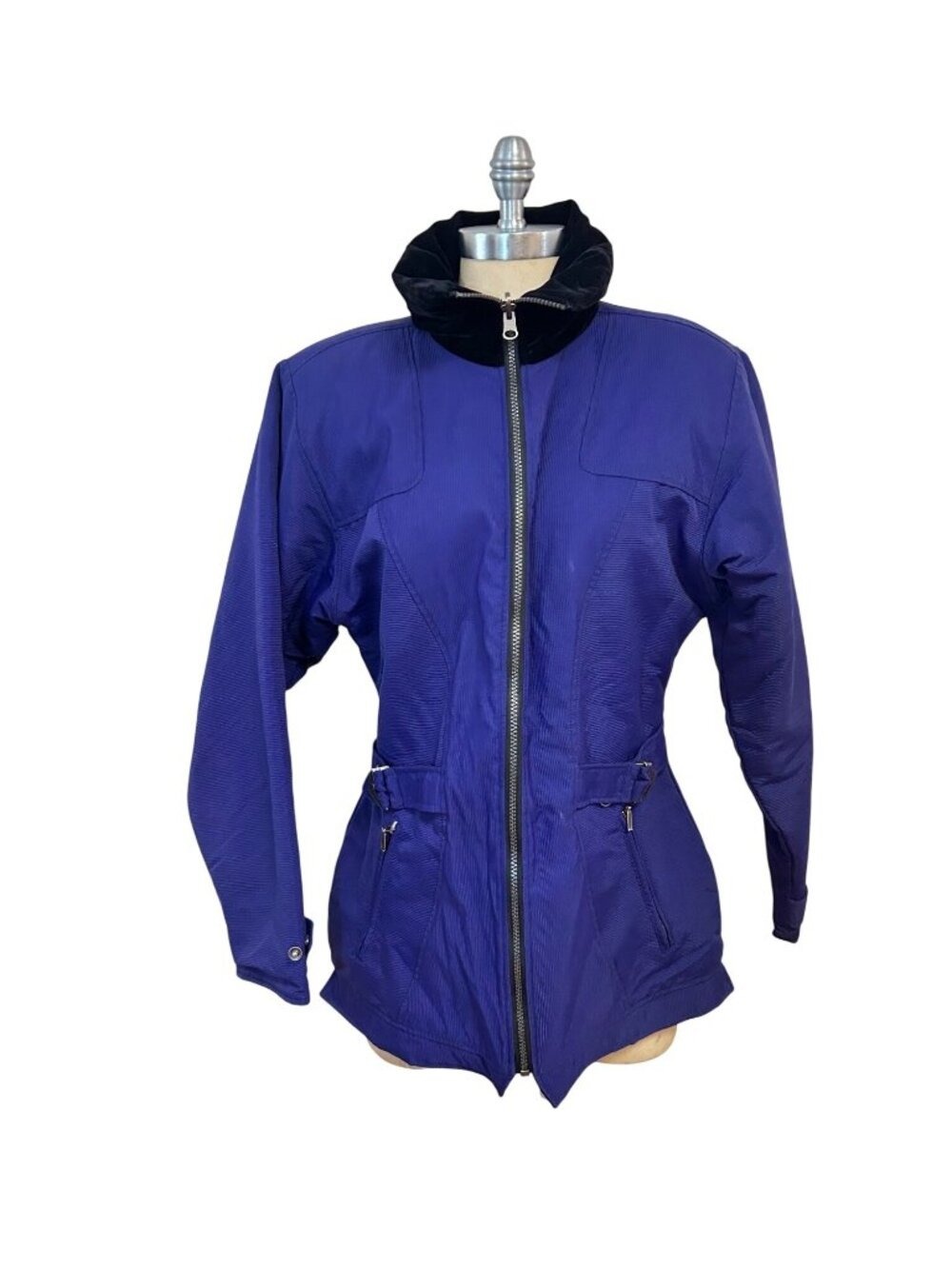 Vintage Nils Womens Purple Ski/Snowboard Jacket Size 10 Fits 8 Velvet Lining